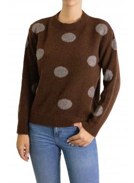 Maglione con pois girocollo 